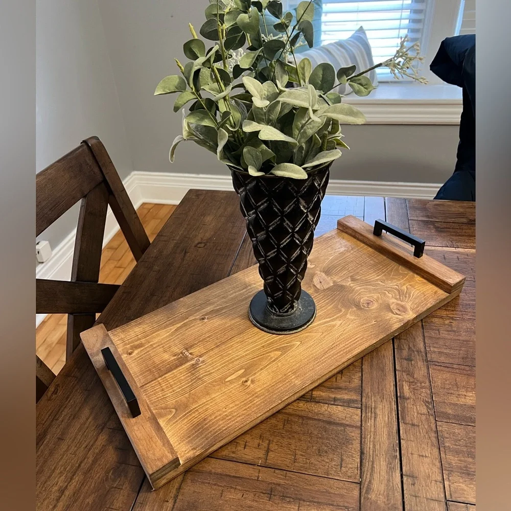 ✨Handmade Farmhouse Ottoman Coffee Table Serving Tray✨ - Picture 3 of 4